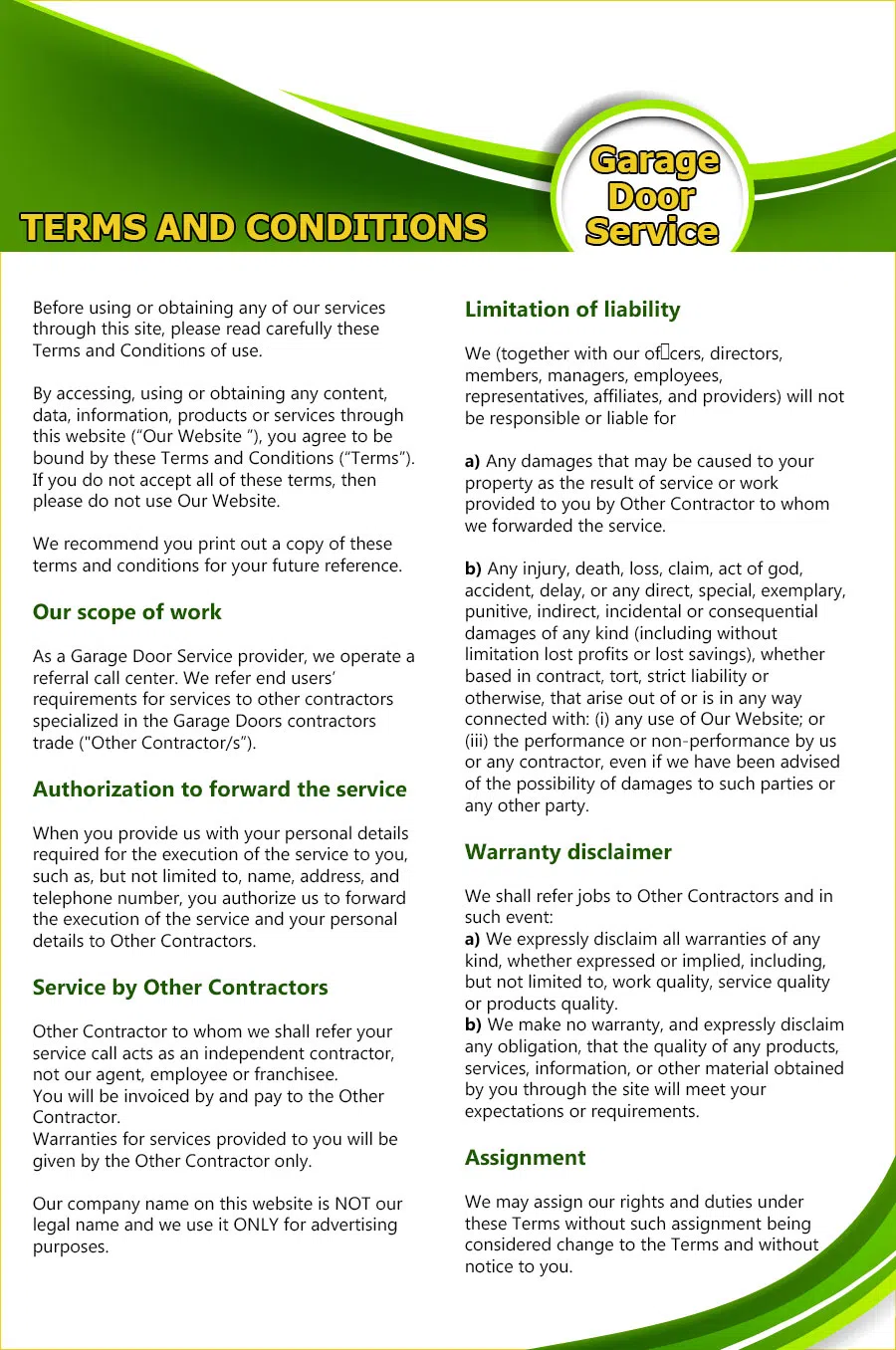 Master Garage Door Service New York, NY 212-918-5359